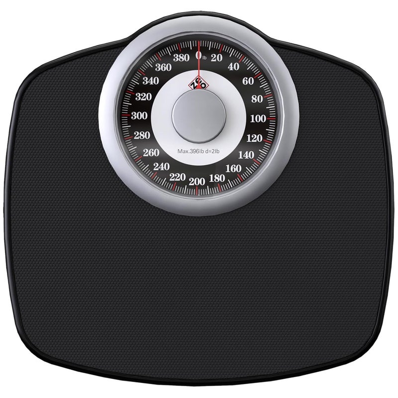 Zeno A25 Scales for Body Weight - Up to 400 LB - New - 5.3" Dial on 12.4" x 10.2" Platform - Anti-Skid Rubber Surface - Bathroom Scale Analog - Durable with 20-Year Assurance - Image 1